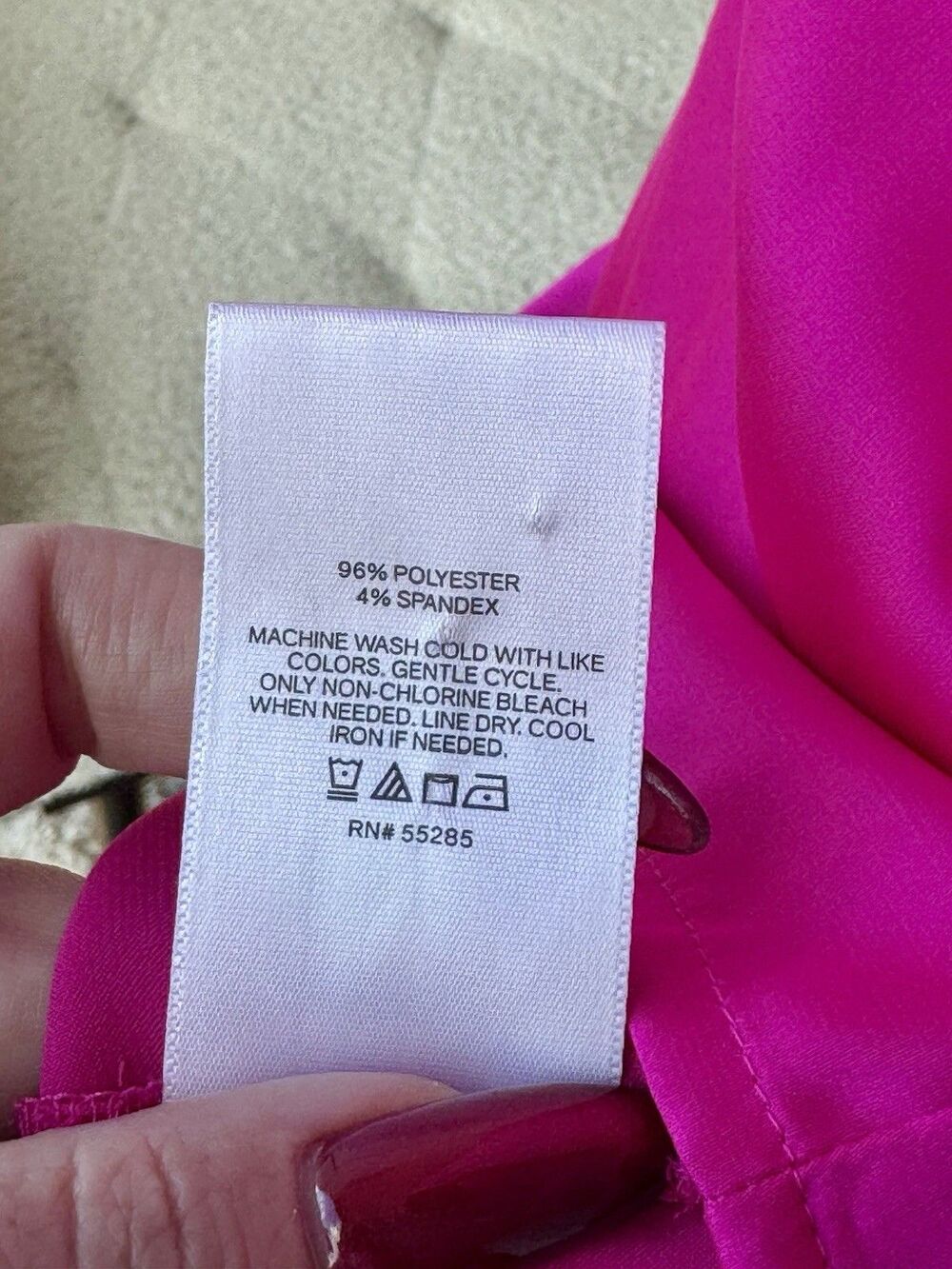 Express Bright Pink Satin Pleated Sleeveless Tank Size Medium NEW! - Picture 4 of 4